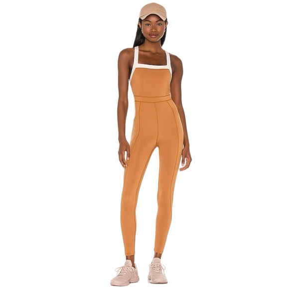 Free People Pants - Free People Movement Rebel Onesie Burnt Topaz Mustard Jumpsuit S